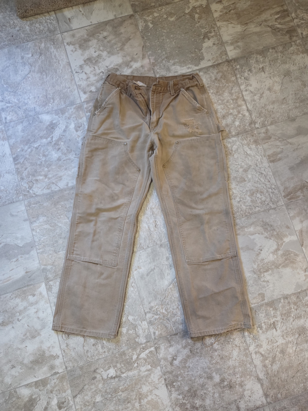 Vintage Distressed Carhartt double Knee Pants 32x30 Made in USA